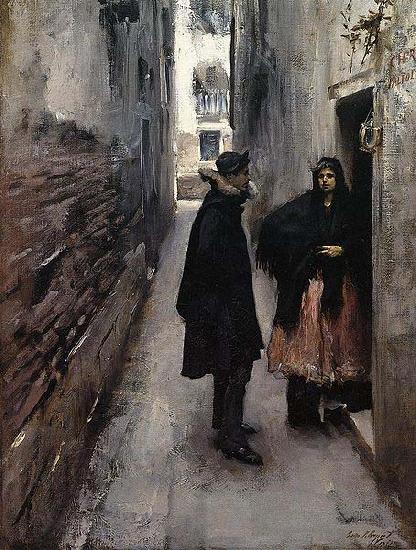John Singer Sargent A Street in Venice oil painting picture